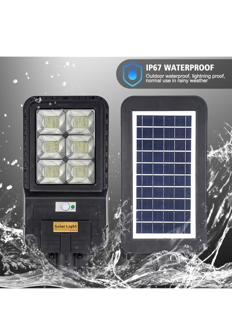 jindian 300W solar-powered outdoor floodlight with motion sensor and remote control, IP67 waterproof, safe lighting from dusk to dawn, suitable for patios, driveways, and gardens - Image 5